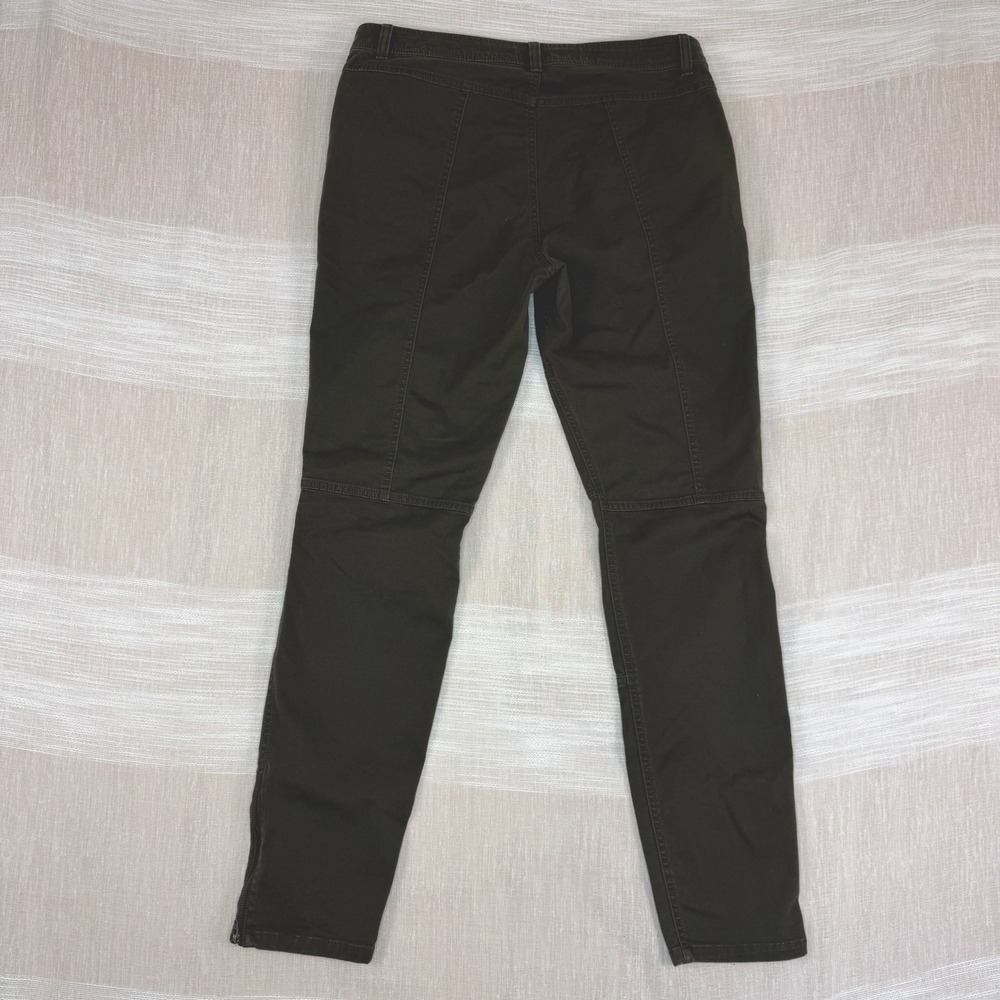 Banana Republic High Waist Women's Skinny Ankle Zip Pants Sz 10 Utility Green - Picture 3 of 10